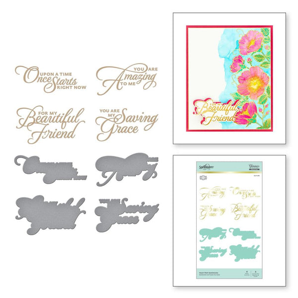Spellbinders Glimmer Hot Foil Plate & Die By Becca Feeken - Heart Melt-Delicate Impressions