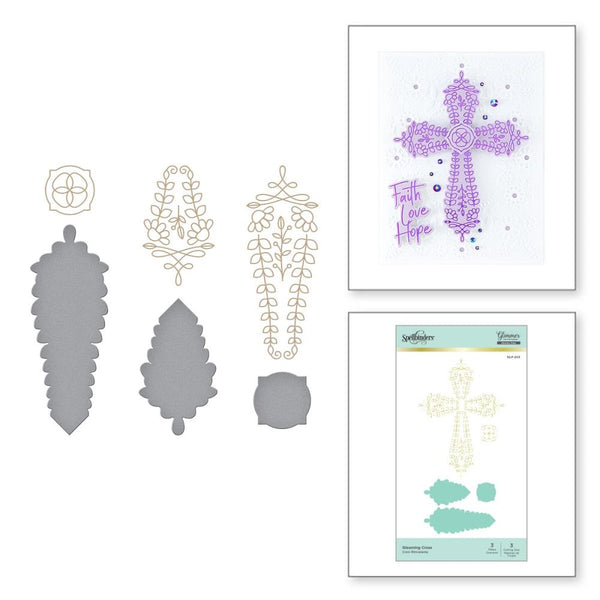 Spellbinders Glimmer Hot Foil Plate - Gleaming Cross-Expressions Of Faith*