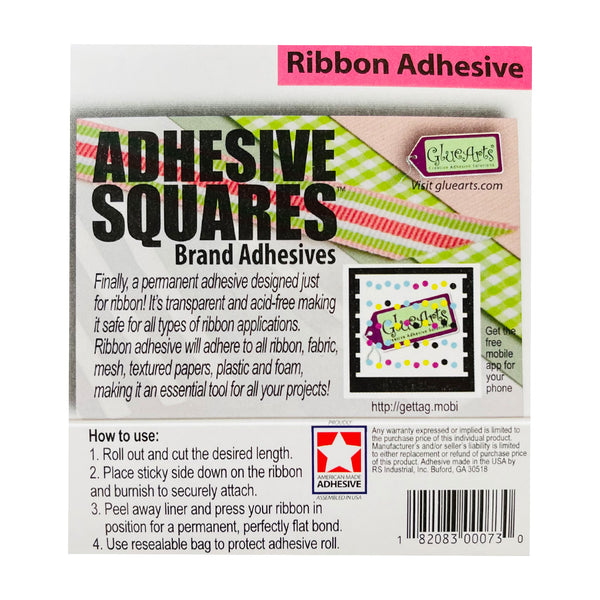 Glue Arts Ribbon Adhesive - Adhesive Squares 40ft