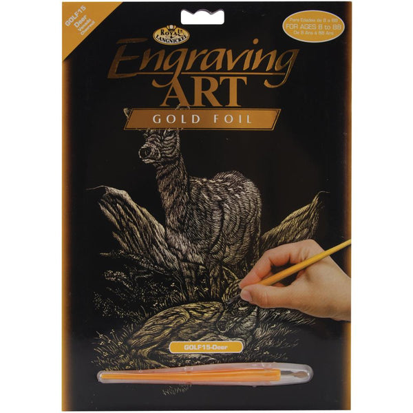Royal Brush - Gold Foil Engraving Art Kit 8in x 10in - Deer