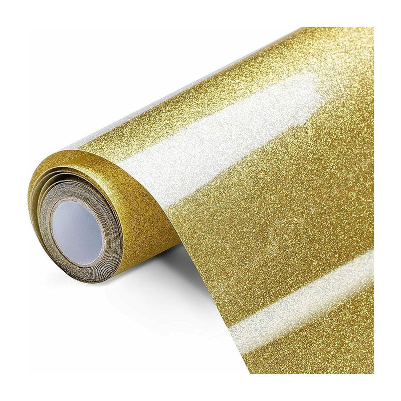 Poppy Crafts 10"x5' Heat Transfer Glitter Vinyl - Gold