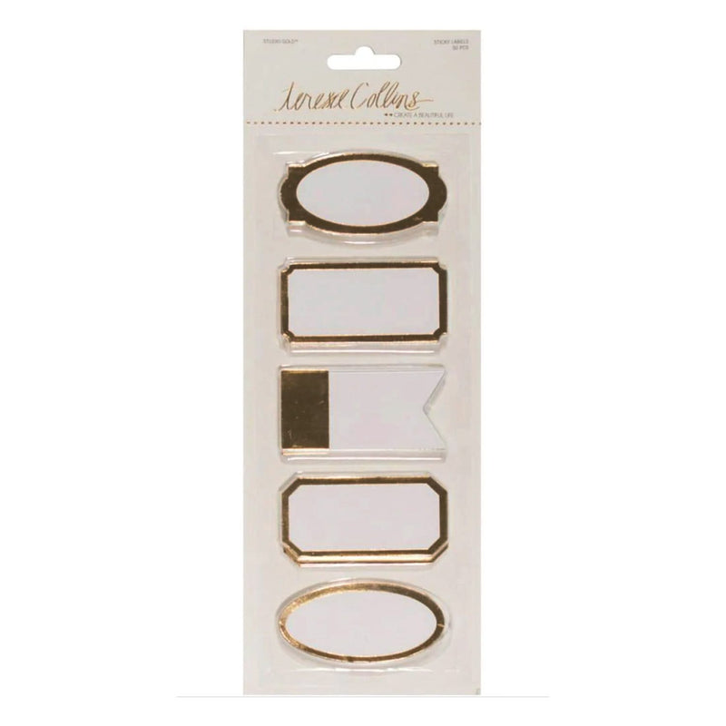 Teresa Collins Create a Beautiful Life - Sticky Labels - Gold 50pcs*