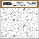 Echo Park Stencil 6"x6"(15cm x 15cm) Celebration Swirls: Graduation*