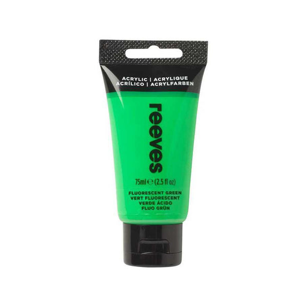 Reeves Acrylic Paint 75ml - Fluorescent Green*