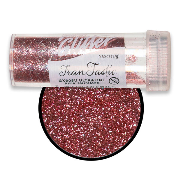 Stampendous FranTastic Ultra Fine Glitter 0.6oz - Pink Shimmer