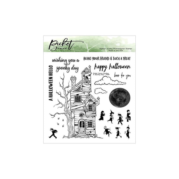 Picket Fence Studios 6in x 6in Stamp Set - A Spooky Day*