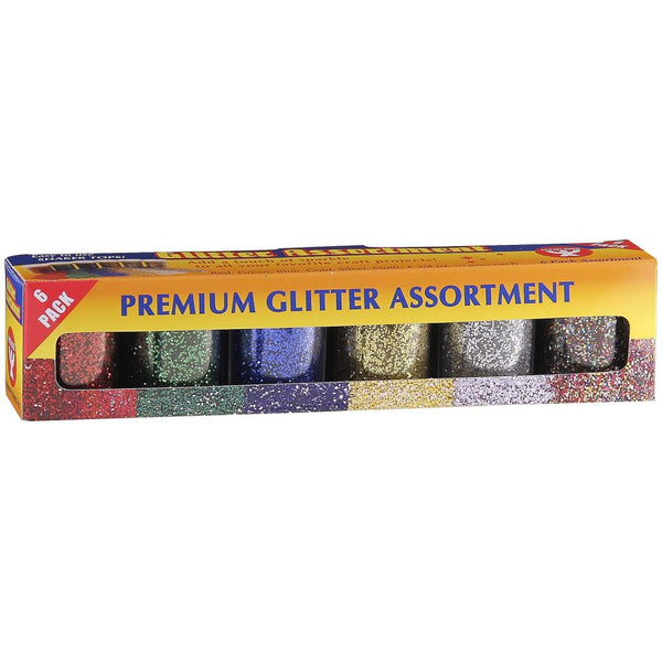 Hygloss Glitter 3/4oz 6 pack - Assorted*