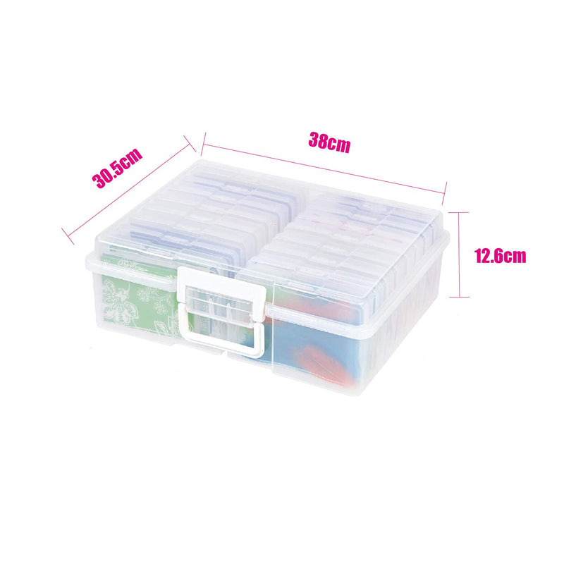 Universal Crafts Large Craft Storage Box - 4" x 6" Case 16pc - Clear