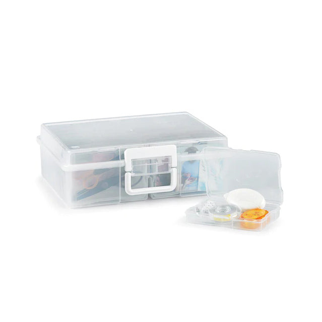 Universal Crafts Large Craft Storage Box - 4" x 6" Case 16pc - Clear