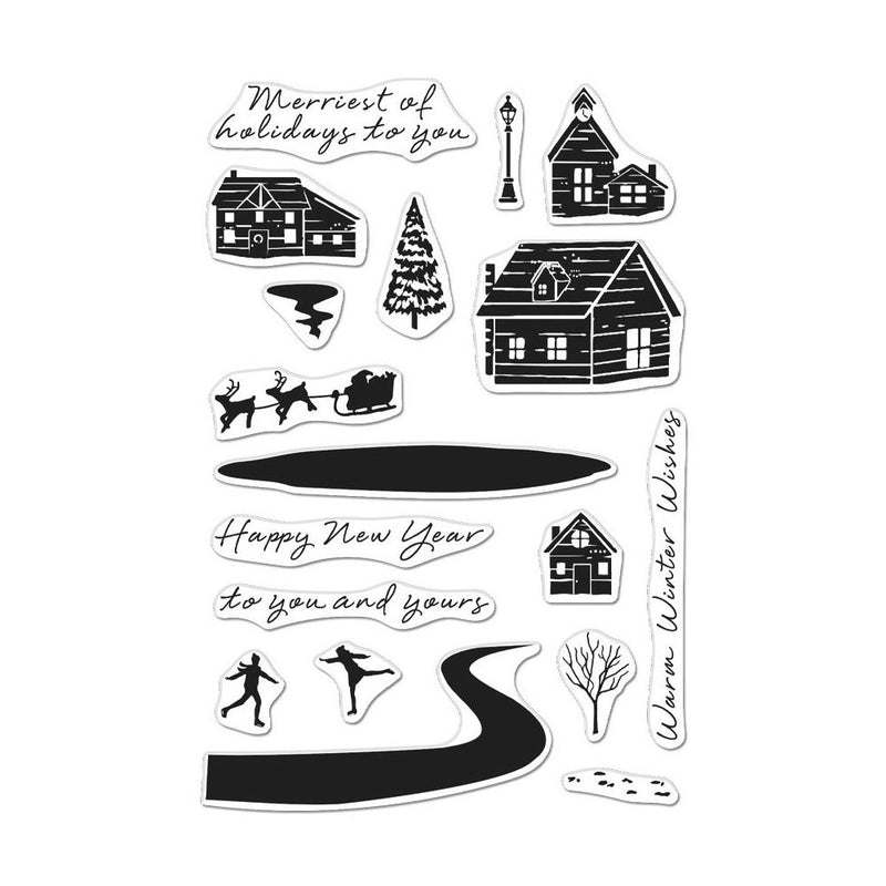 Hero Arts Clear Stamps 4in x 6in - Snowy Town*