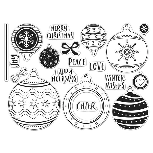 Hero Arts Clear Stamps 6in x 8in - Ornament Peek-A-Boo Infinity Parts*