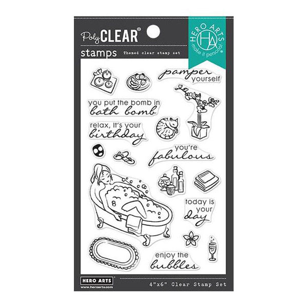 Hero Arts Clear Stamps 4in X  6in - Bubble Bath