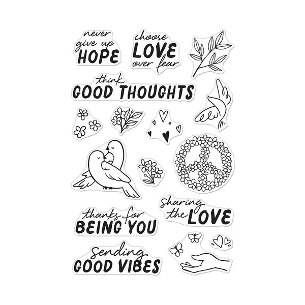 Hero Arts Clear Stamps 4"X6" - Good Vibes
