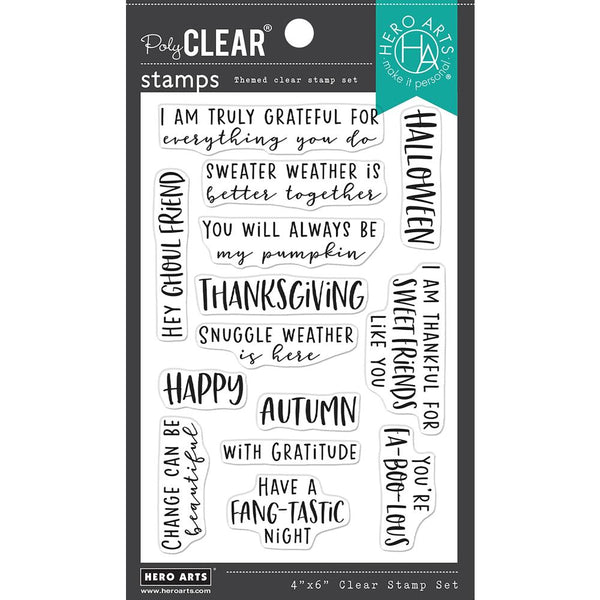 Hero Arts Clear Stamp - Autumn Messages*