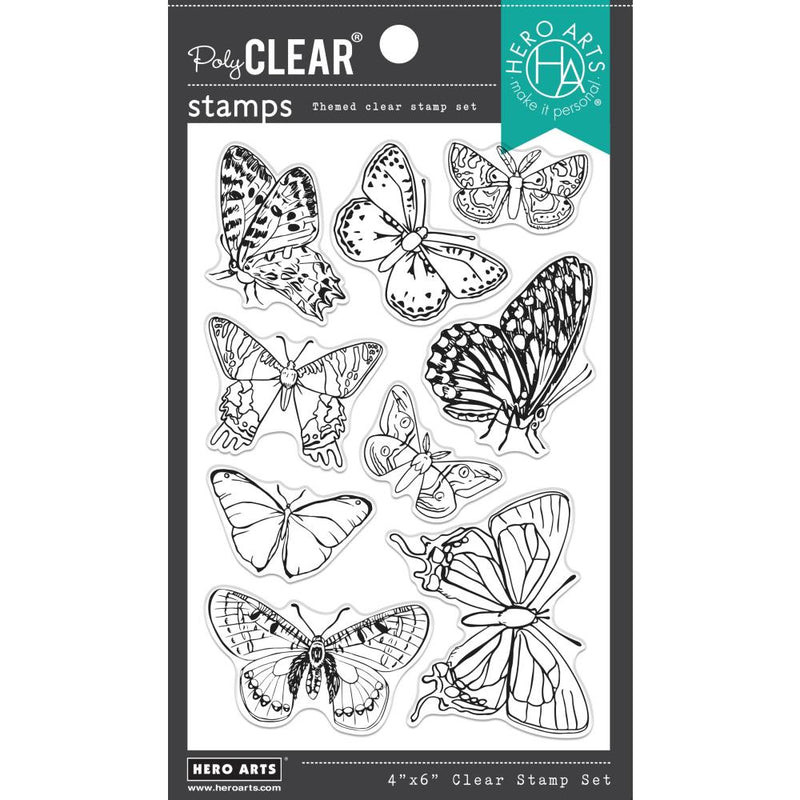 Hero Arts Clear Stamps 4"X6" Beautiful Butterflies*