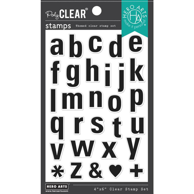 Hero Arts Clear Stamps 4"X6" Luggage Lowercase Alphabet
