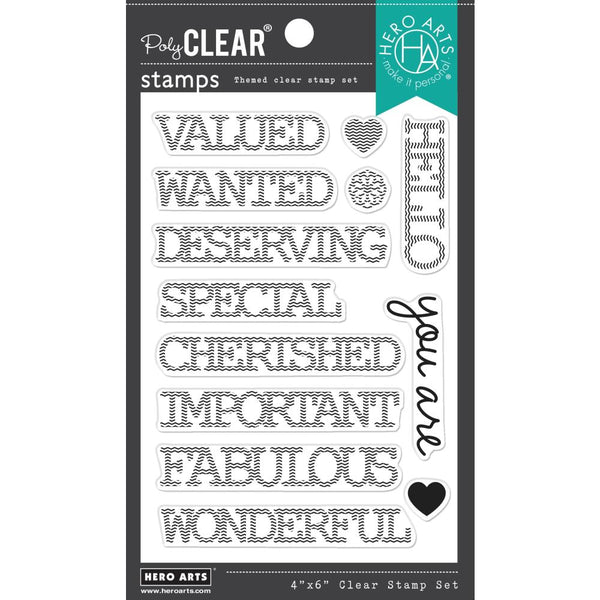 Hero Arts Clear Stamps 4"X6" Textured Compliments