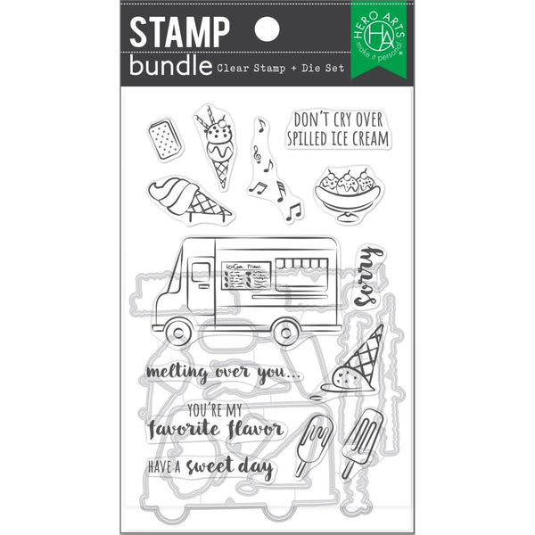 Hero Arts Clear Stamp & Die Combo Ice Cream Truck