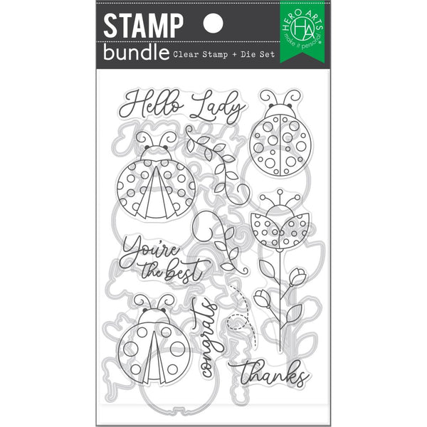Hero Arts Clear Stamp & Die Combo Hello Lady