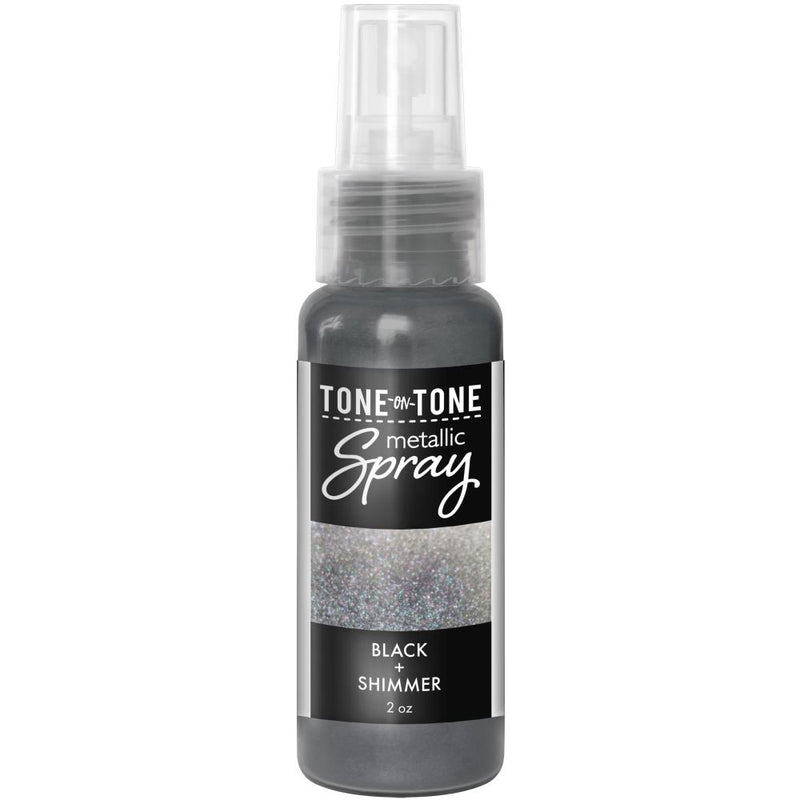 Hero Arts Two-Tone Metallic Spray 2oz Black + Shimmer