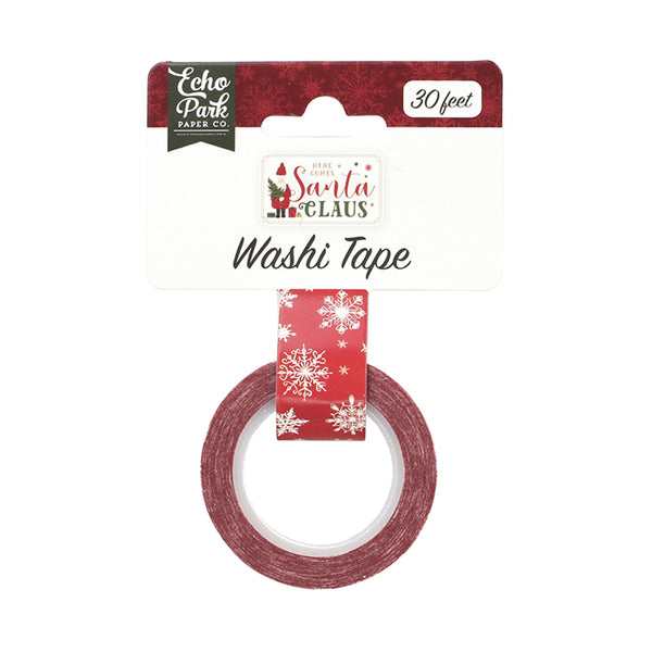 Echo Park - Here Comes Santa Claus Decorative Tape 30ft. - Snowy Sleigh Ride