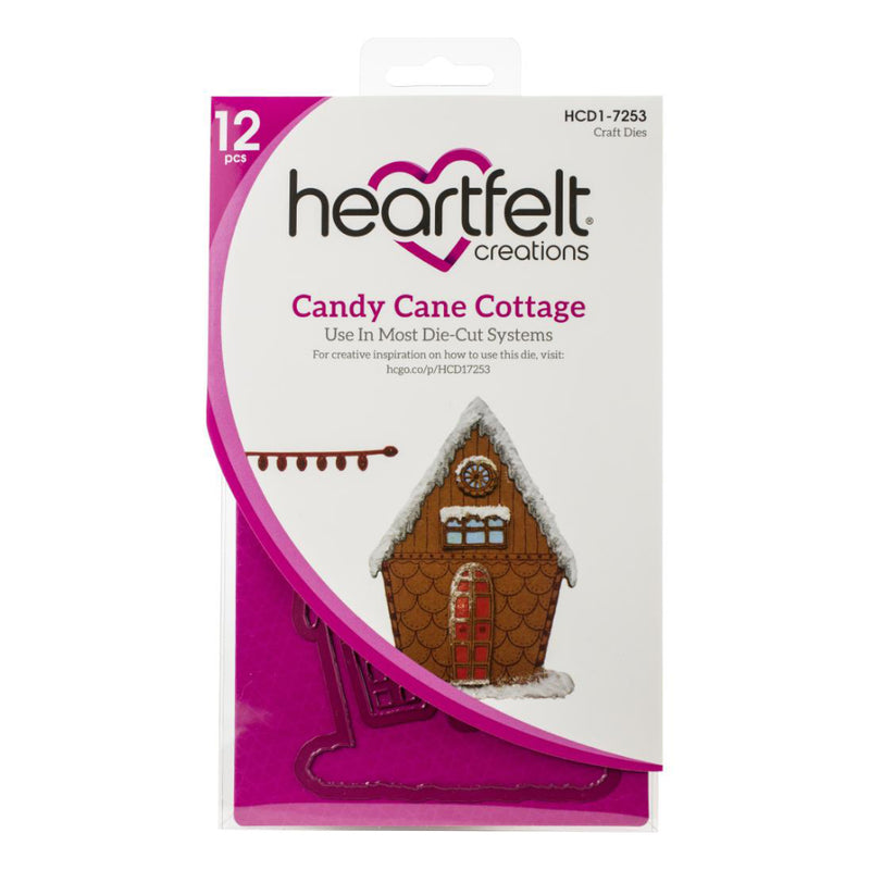 Heartfelt Creations Cut & Emboss Dies - Candy Cane Cottage 5 To .5