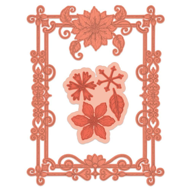 Heartfelt Creations Cut & Emboss Dies - Rectangular Floral Frame*