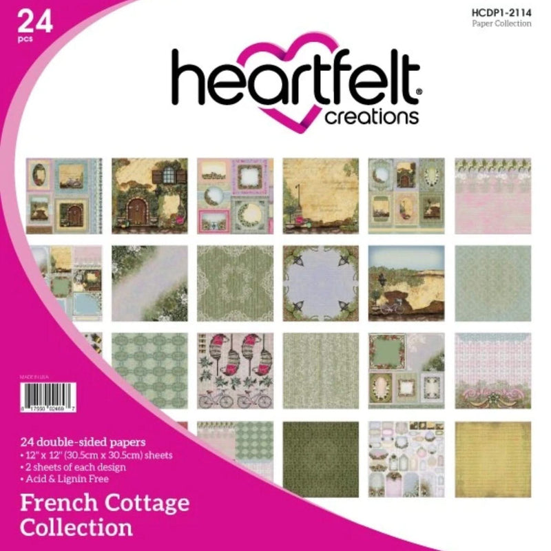 Heartfelt Creations - French Cottage Collection Double-Sided Paper Pad 12inx12in 24/pkg