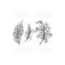 Heartfelt Creations Cling Rubber Stamp Set - Floral Feathers*