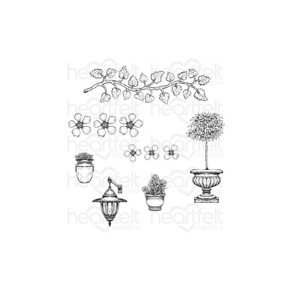 Heartfelt Creations French Cottage Collection Cling Rubber Stamp Set - 'scapes*