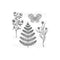 Heartfelt Creations Cling Rubber Stamp Set - Floral Butterfly Accents.*