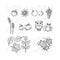 Heartfelt Creations Cling Rubber Stamp Set - Autumn Wreath Accents