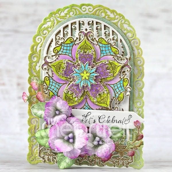 Heartfelt Creations Cling Rubber Stamp Set - Bursting Bloom Mosaics