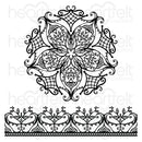 Heartfelt Creations Cling Rubber Stamp Set - Bursting Bloom Mosaics