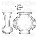 Heartfelt Creations Cling Rubber Stamp Set - Classic Floral Vase