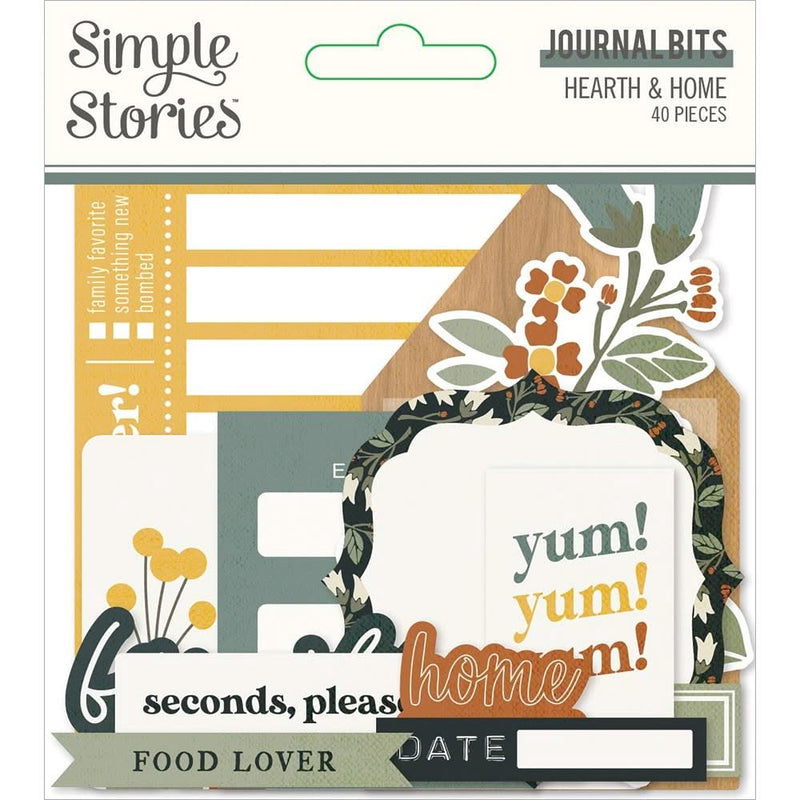 Simple Stories Hearth & Home Bits & Pieces Die-Cuts 40 pack - Journal*