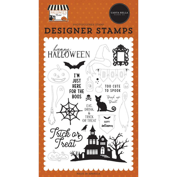 Carta Bella Stamps - Haunted Night, Halloween Market*