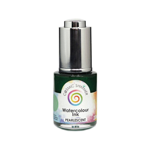 Cosmic Shimmer Pearlescent Watercolour Ink 20ml - Holly Green*