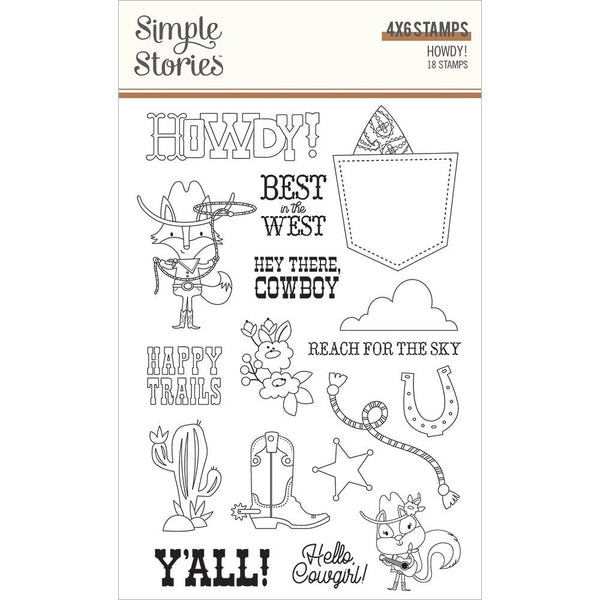 Simple Stories Howdy! Photopolymer Clear Stamps*