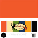 Carta Bella Double-Sided Solid Cardstock 12"X12" 6 pack - Hocus Pocus, 6 Colours*