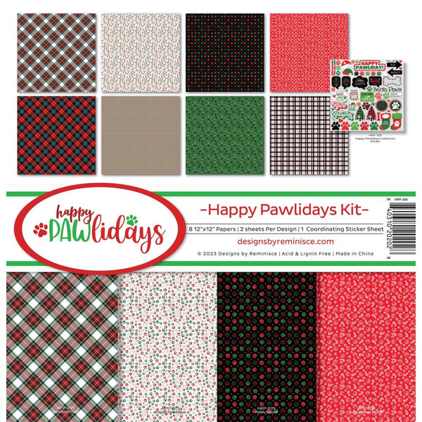 Reminisce Collection Kit 12"X12" - Happy Pawlidays