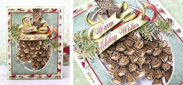 Heartfelt Creations Cling Rubber Stamp Set - Festive Pine, Snowy Pines*