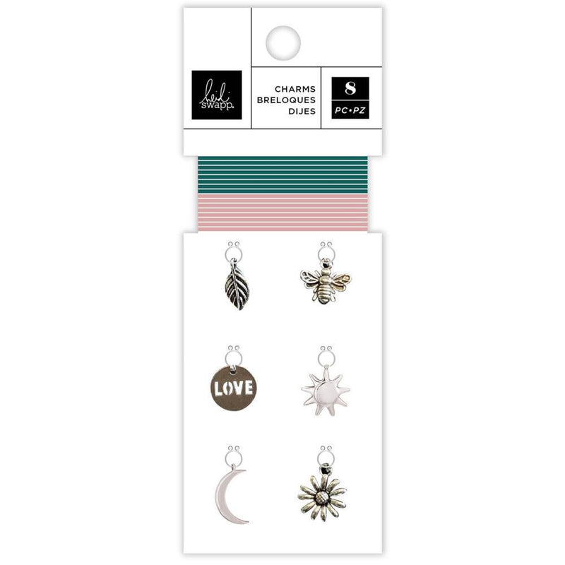 Heidi Swapp Metal Charms 8 Pack - Care Free*