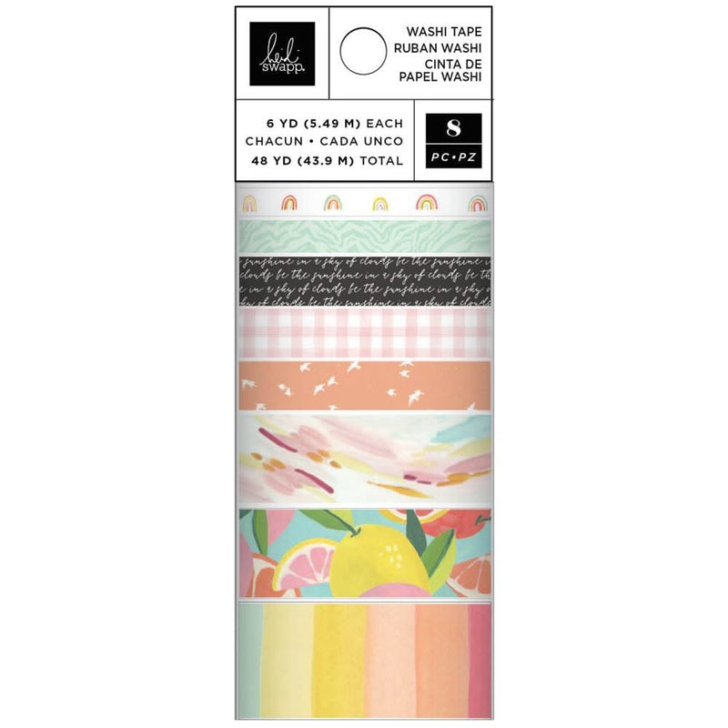 Heidi Swapp Sun Chaser Washi Tape Rolls 8 pack 6 Yards Each