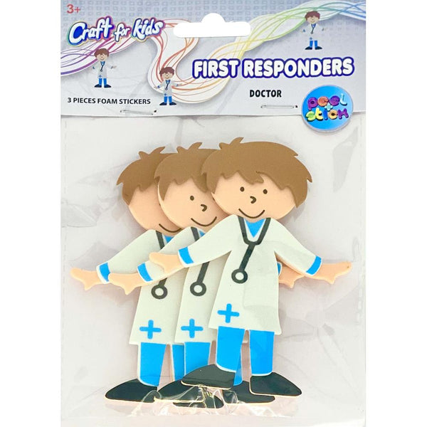 Crafts For Kids Imports First Responder Foam Shapes 3 pack - Doctor