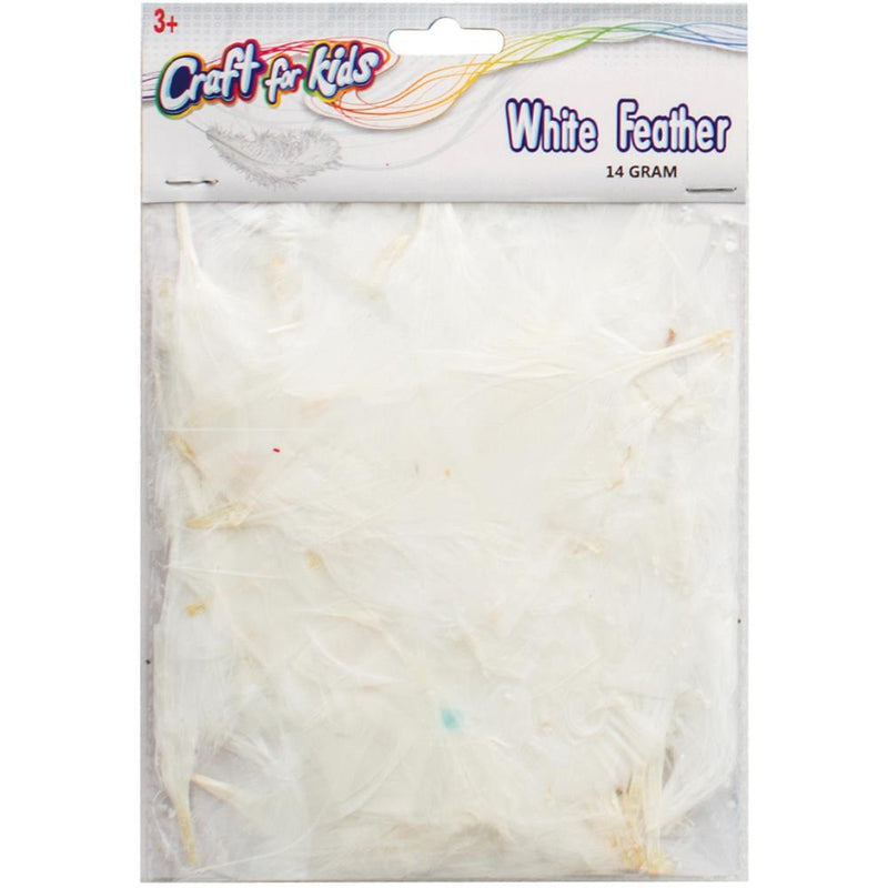 Crafts For Kids - Turkey Feathers 14g - White