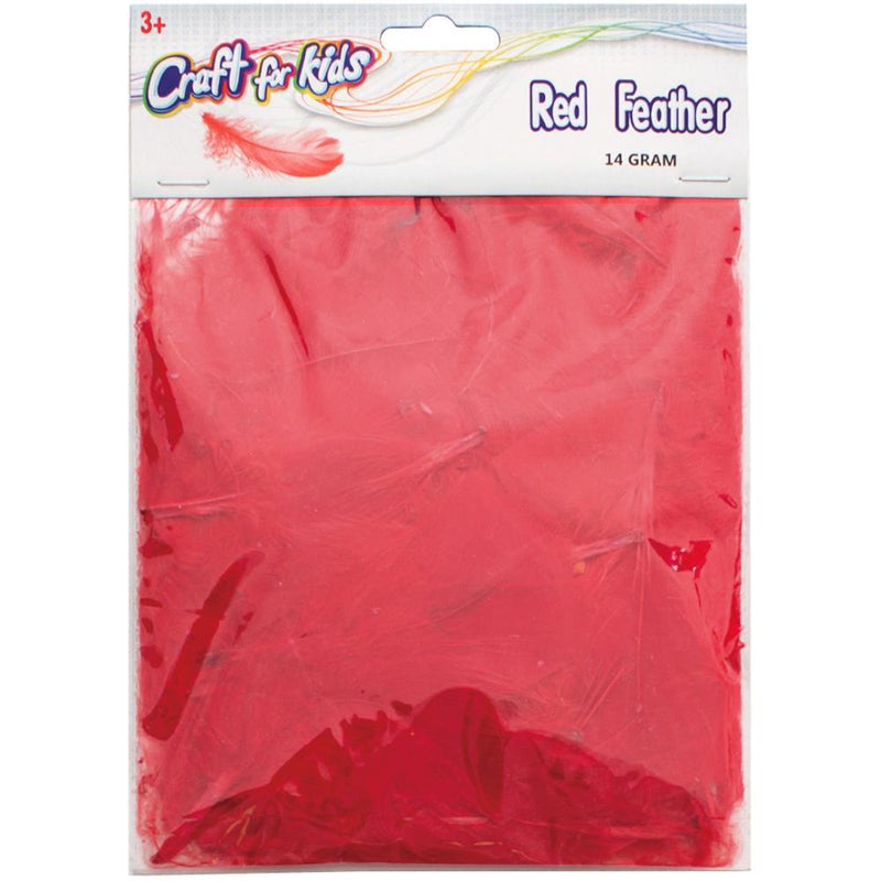 Crafts For Kids - Turkey Feathers 14g - Red*