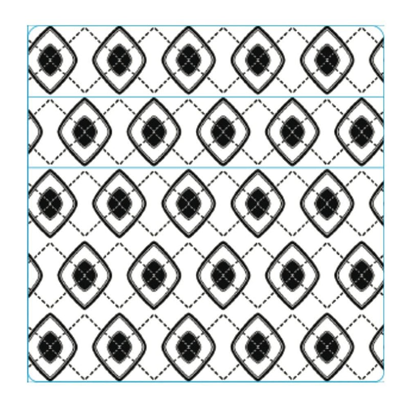 Simon Hurley create. Cling Stamps 6"x 6" - Funky Argyle