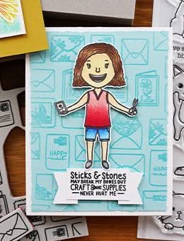 Simon Hurley create. Cling Stamps 6"X9" - Dudettes*