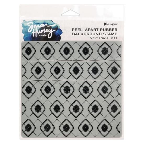 Simon Hurley create. Cling Stamps 6"x 6" - Funky Argyle